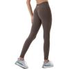 AUROLA Power Workout Leggings for Women Tummy Control Squat Proof Ribbed Thick Seamless Scrunch Active Pants(Pack (Black/Dark Grey/Chestnut Brown))