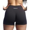 AUROLA Power Workout Shorts for Women Tummy Control Squat Proof Ribbed Thick Seamless Scrunch Active Short(Coal Grey)