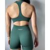 AUROLA Power Workout Shorts for Women Tummy Control Squat Proof Ribbed Thick Seamless Scrunch Active Short(Eden Green)
