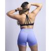 AUROLA Power Workout Shorts for Women Tummy Control Squat Proof Ribbed Thick Seamless Scrunch Active Short(Jacaranda)