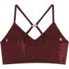 AUROLA Serpent Seamless Sports Bras for Women,Backless Padded Strappy Workout Gym Yoga Crop Tops(Serpent- Burgundy)