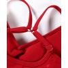 AUROLA Serpent Seamless Sports Bras for Women,Backless Padded Strappy Workout Gym Yoga Crop Tops(Serpent- Christmas Red)