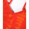AUROLA Serpent Seamless Sports Bras for Women,Backless Padded Strappy Workout Gym Yoga Crop Tops(Serpent- Halloween Orange)