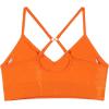 AUROLA Serpent Seamless Sports Bras for Women,Backless Padded Strappy Workout Gym Yoga Crop Tops(Serpent- Persimmon Orange)