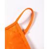 AUROLA Serpent Seamless Sports Bras for Women,Backless Padded Strappy Workout Gym Yoga Crop Tops(Serpent- Persimmon Orange)