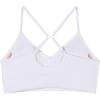 AUROLA Serpent Seamless Sports Bras for Women,Backless Padded Strappy Workout Gym Yoga Crop Tops(Solid-crescent White)
