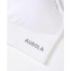 AUROLA Serpent Seamless Sports Bras for Women,Backless Padded Strappy Workout Gym Yoga Crop Tops(Solid-crescent White)