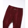 AUROLA Serpent Snake Seamless Scrunch Workout Leggings for Women,Girls Squat Proof Ribbed Thick Active Gym Pants(Burgundy)
