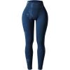 AUROLA Serpent Snake Seamless Scrunch Workout Leggings for Women,Girls Squat Proof Ribbed Thick Active Gym Pants(Pack (Black + Water Blue))