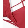 AUROLA Venus Women Sports Bras Backless Strappy Workout Bra, Low Support Removable Padded Gym Bras(Venus-solid-chili Red)