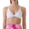 AUROLA Venus Women Sports Bras Backless Strappy Workout Bra, Low Support Removable Padded Gym Bras(Venus-solid-crescent White)