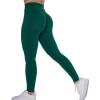 AUROLA Workout Leggings for Women Seamless Scrunch Tights Tummy Control Gym Fitness Girl Sport Active Yoga Pants(Alpine Green)