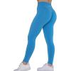 AUROLA Workout Leggings for Women Seamless Scrunch Tights Tummy Control Gym Fitness Girl Sport Active Yoga Pants(Azure Blue)