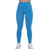 AUROLA Workout Leggings for Women Seamless Scrunch Tights Tummy Control Gym Fitness Girl Sport Active Yoga Pants(Azure Blue)