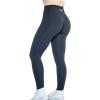 AUROLA Workout Leggings for Women Seamless Scrunch Tights Tummy Control Gym Fitness Girl Sport Active Yoga Pants(Black Marl)