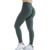 AUROLA Workout Leggings for Women Seamless Scrunch Tights Tummy Control Gym Fitness Girl Sport Active Yoga Pants(Dark Green)