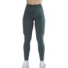 AUROLA Workout Leggings for Women Seamless Scrunch Tights Tummy Control Gym Fitness Girl Sport Active Yoga Pants(Dark Green)