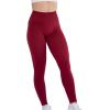 AUROLA Workout Leggings for Women Seamless Scrunch Tights Tummy Control Gym Fitness Girl Sport Active Yoga Pants(Deep Red)