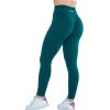 AUROLA Workout Leggings for Women Seamless Scrunch Tights Tummy Control Gym Fitness Girl Sport Active Yoga Pants(Deep Teal)