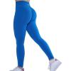 AUROLA Workout Leggings for Women Seamless Scrunch Tights Tummy Control Gym Fitness Girl Sport Active Yoga Pants(Diva Blue)