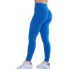 AUROLA Workout Leggings for Women Seamless Scrunch Tights Tummy Control Gym Fitness Girl Sport Active Yoga Pants(Diva Blue)