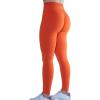 AUROLA Workout Leggings for Women Seamless Scrunch Tights Tummy Control Gym Fitness Girl Sport Active Yoga Pants(Flame Orange)