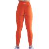 AUROLA Workout Leggings for Women Seamless Scrunch Tights Tummy Control Gym Fitness Girl Sport Active Yoga Pants(Flame Orange)