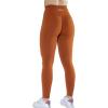 AUROLA Workout Leggings for Women Seamless Scrunch Tights Tummy Control Gym Fitness Girl Sport Active Yoga Pants(Gold Fire)