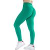 AUROLA Workout Leggings for Women Seamless Scrunch Tights Tummy Control Gym Fitness Girl Sport Active Yoga Pants(Golf Green)