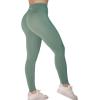 AUROLA Workout Leggings for Women Seamless Scrunch Tights Tummy Control Gym Fitness Girl Sport Active Yoga Pants(Iceberg Green)