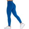 AUROLA Workout Leggings for Women Seamless Scrunch Tights Tummy Control Gym Fitness Girl Sport Active Yoga Pants(Lapis Blue)