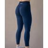 AUROLA Workout Leggings for Women Seamless Scrunch Tights Tummy Control Gym Fitness Girl Sport Active Yoga Pants(Pack(black/Tuxedo Blue/Chestnut Brown))