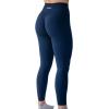 AUROLA Workout Leggings for Women Seamless Scrunch Tights Tummy Control Gym Fitness Girl Sport Active Yoga Pants(Pack(black/Tuxedo Blue/Chestnut Brown))
