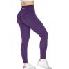 AUROLA Workout Leggings for Women Seamless Scrunch Tights Tummy Control Gym Fitness Girl Sport Active Yoga Pants(Petunia)
