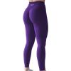 AUROLA Workout Leggings for Women Seamless Scrunch Tights Tummy Control Gym Fitness Girl Sport Active Yoga Pants(Petunia)