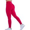 AUROLA Workout Leggings for Women Seamless Scrunch Tights Tummy Control Gym Fitness Girl Sport Active Yoga Pants(Pink)