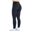 AUROLA Workout Leggings for Women Seamless Scrunch Tights Tummy Control Gym Fitness Girl Sport Active Yoga Pants(Set (Black+fiery Red))