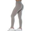 AUROLA Workout Leggings for Women Seamless Scrunch Tights Tummy Control Gym Fitness Girl Sport Active Yoga Pants(Silver Sconce)