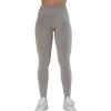 AUROLA Workout Leggings for Women Seamless Scrunch Tights Tummy Control Gym Fitness Girl Sport Active Yoga Pants(Silver Sconce)