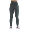 AUROLA Workout Leggings for Women Seamless Scrunch Tights Tummy Control Gym Fitness Girl Sport Active Yoga Pants(Steel Grey)