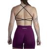 AUROLA Workout Sports Bras Women Athletic Removable Backless Strappy Criss Cross Light Support Gym Fitness Yoga Crop Bra(Black)