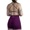 AUROLA Workout Sports Bras Women Athletic Removable Backless Strappy Criss Cross Light Support Gym Fitness Yoga Crop Bra(Black)