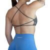 AUROLA Workout Sports Bras Women Athletic Removable Backless Strappy Criss Cross Light Support Gym Fitness Yoga Crop Bra(Ice Flower-dark Grey)