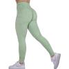 AUROLA CAMO Collection Workout Leggings for Women Subtle Logo Seamless Scrunch Gym Tights Yoga Running Active Pants(Camo-pastel Green)