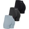 AUROLA Dream Collection Women Workout Shorts High Waist Gym Shorts, Scrunch Butt Seamless Athletic Shorts(Pack(black/Dark Grey/Fog Grey))