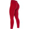 AUROLA Dream Collection Workout Leggings for Women High Waist Seamless Scrunch Athletic Running Gym Fitness Active Pants(Chinese Red)