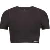 AUROLA Essentials Seamless Short Sleeve Crop Top for Women Workout Active Comfort Athletic Shirts Tee(Seal Brown)