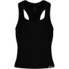 AUROLA Essentials Seamless Sleeveless Racerback Top,Women Subtle Marl Workout Square Neck Fitted Tank(Black)