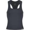 AUROLA Essentials Seamless Sleeveless Racerback Top,Women Subtle Marl Workout Square Neck Fitted Tank(Dark Grey)