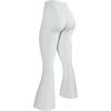 AUROLA Fire Flare Leggings for Women, Crossover High Waisted Yoga Pants Tummy Control Wide Leg Bootcut Leggings(Blanc De Blanc)